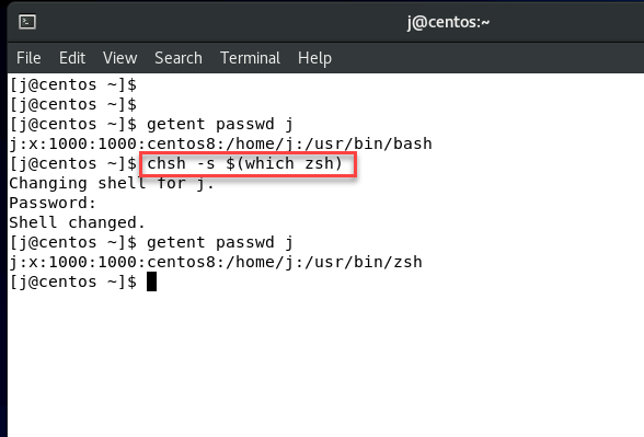 Unix Change User Default Shell