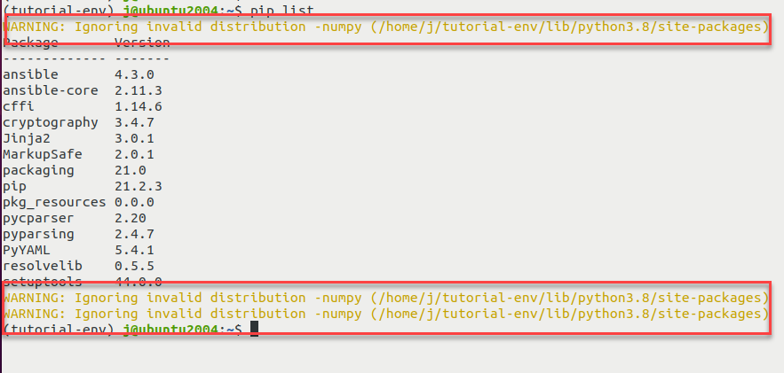 invalid environment assignment ignoring